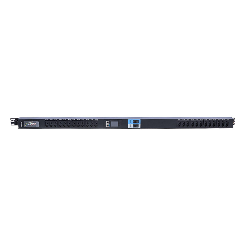 Disjoncteur magnétique liquide vertical TCP/IP, 24 prises brésiliennes, 1,5u, PDU de rack intelligent