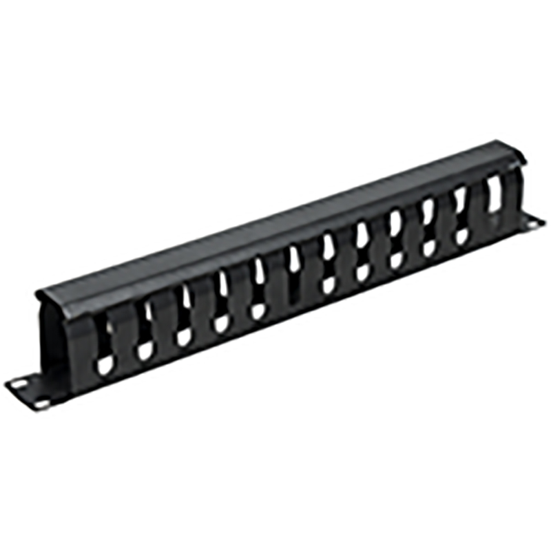 19 pouces Détachable Racks de Routage de Câbles Métalliques Noir 1U