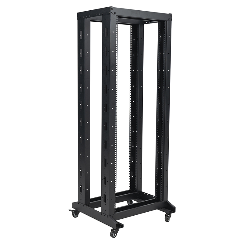 Rack de Service Réglable à 4 Montants Noir 18U-47U