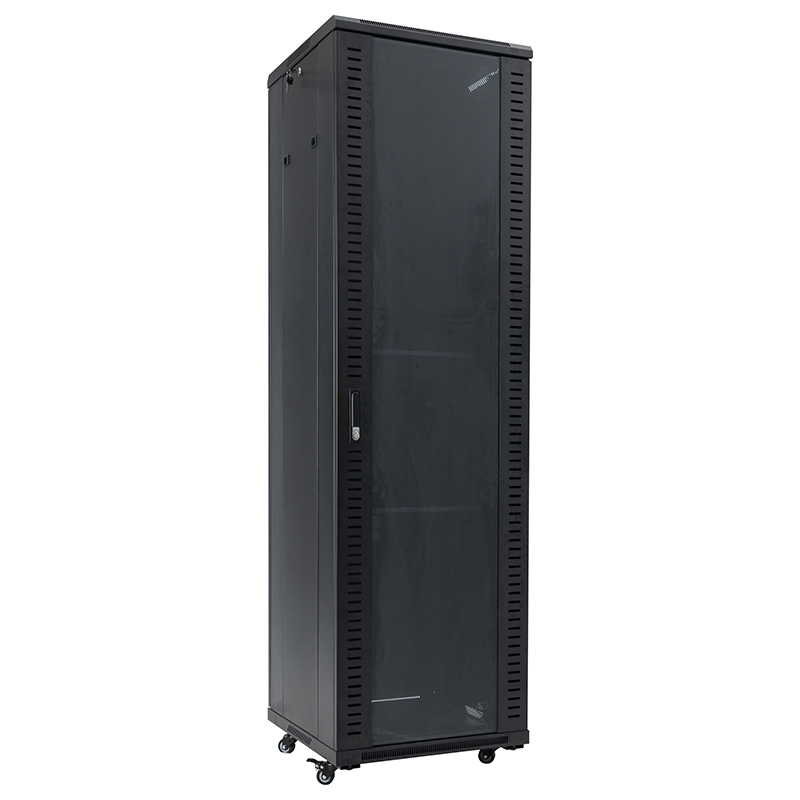 Armoire de serveur armoire avant porte vitrée uique / store arrière unique porte 18U-42U noir